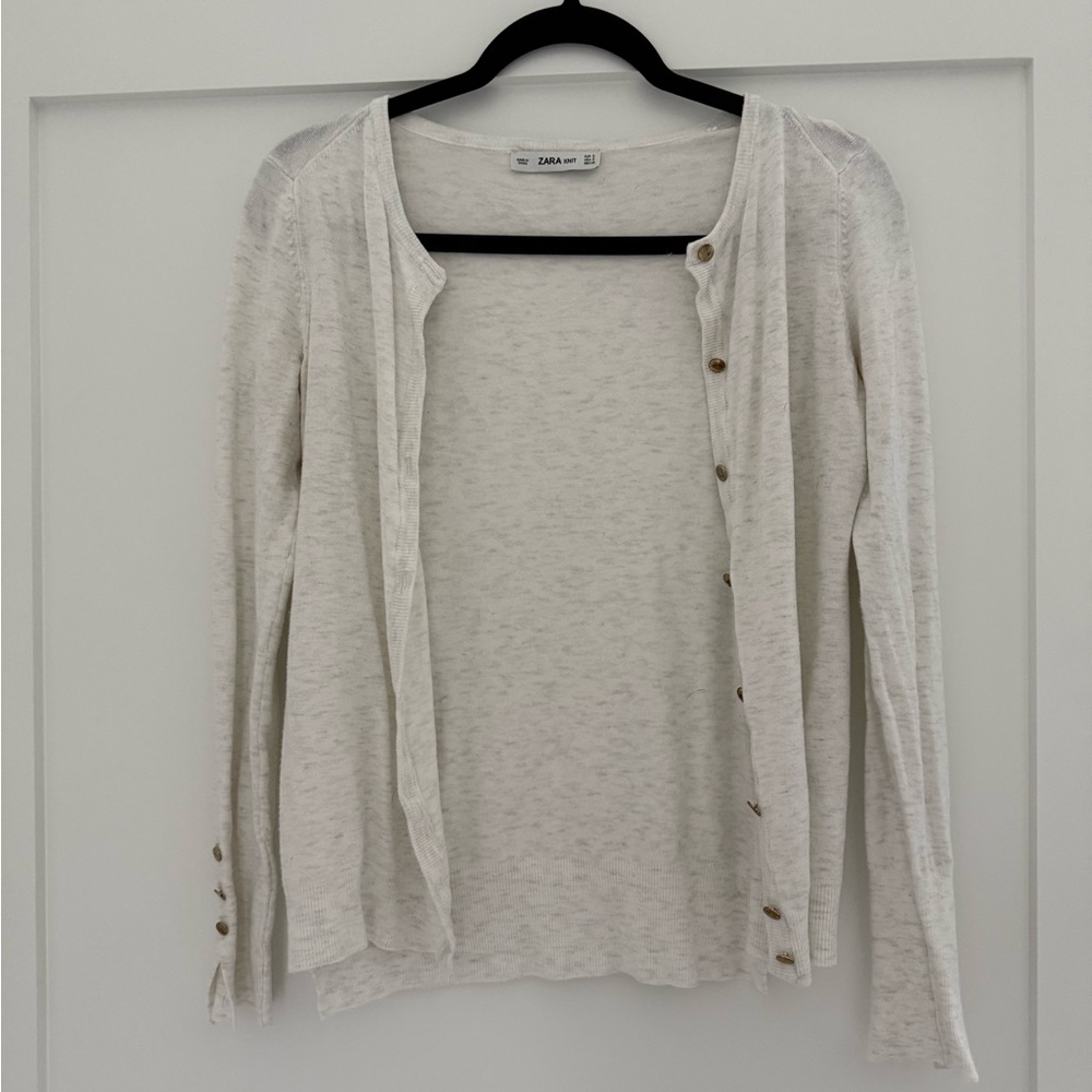 Zara White Knit Top - Picture 1 of 4